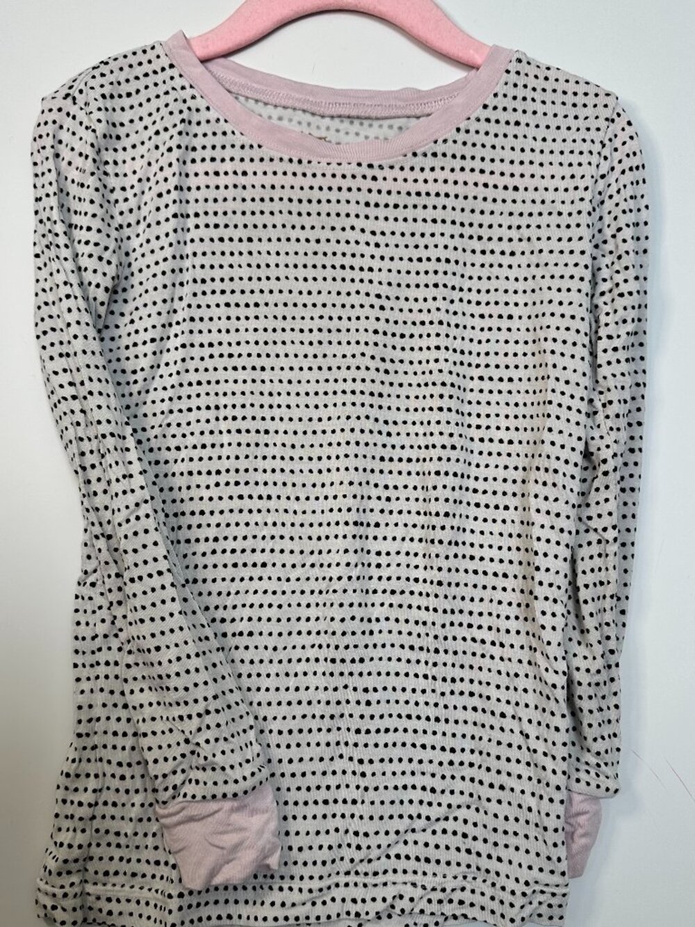 Little Sleepies Polka Dots Pink Trim